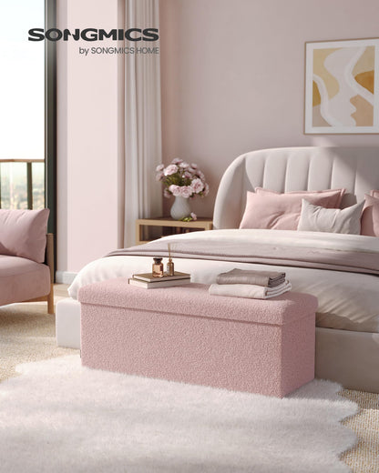 SONGMICS Storage Ottoman Bench, 15"x30"x15"
