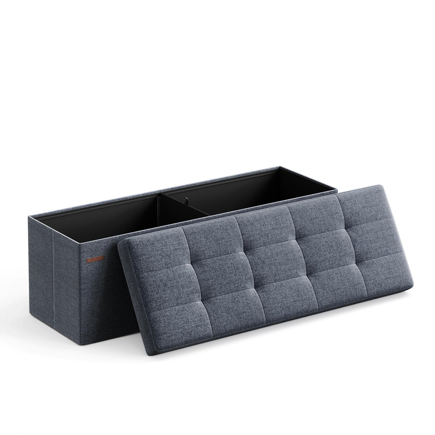SONGMICS MAZIE 43" Folding Storage Ottoman Bench