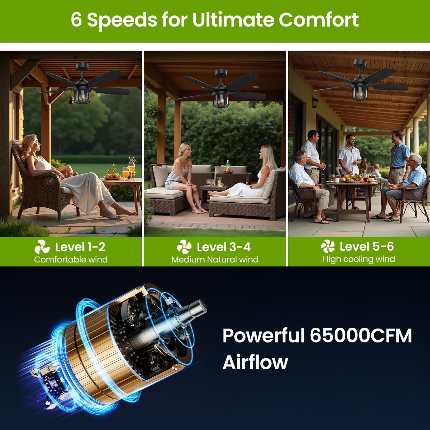 72" LED Ceiling Fan