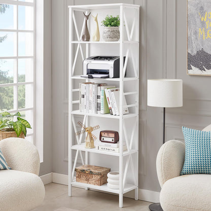 HOMISSUE 7-Tier Rustic Bookshelf