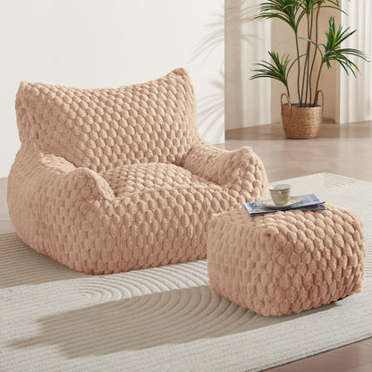 Giant Bean Bag Sofa with Ottoman