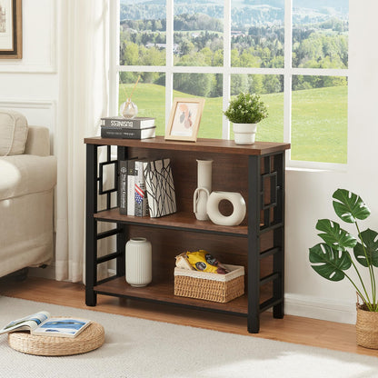 HOMISSUE 3-Tier Rustic Bookshelf