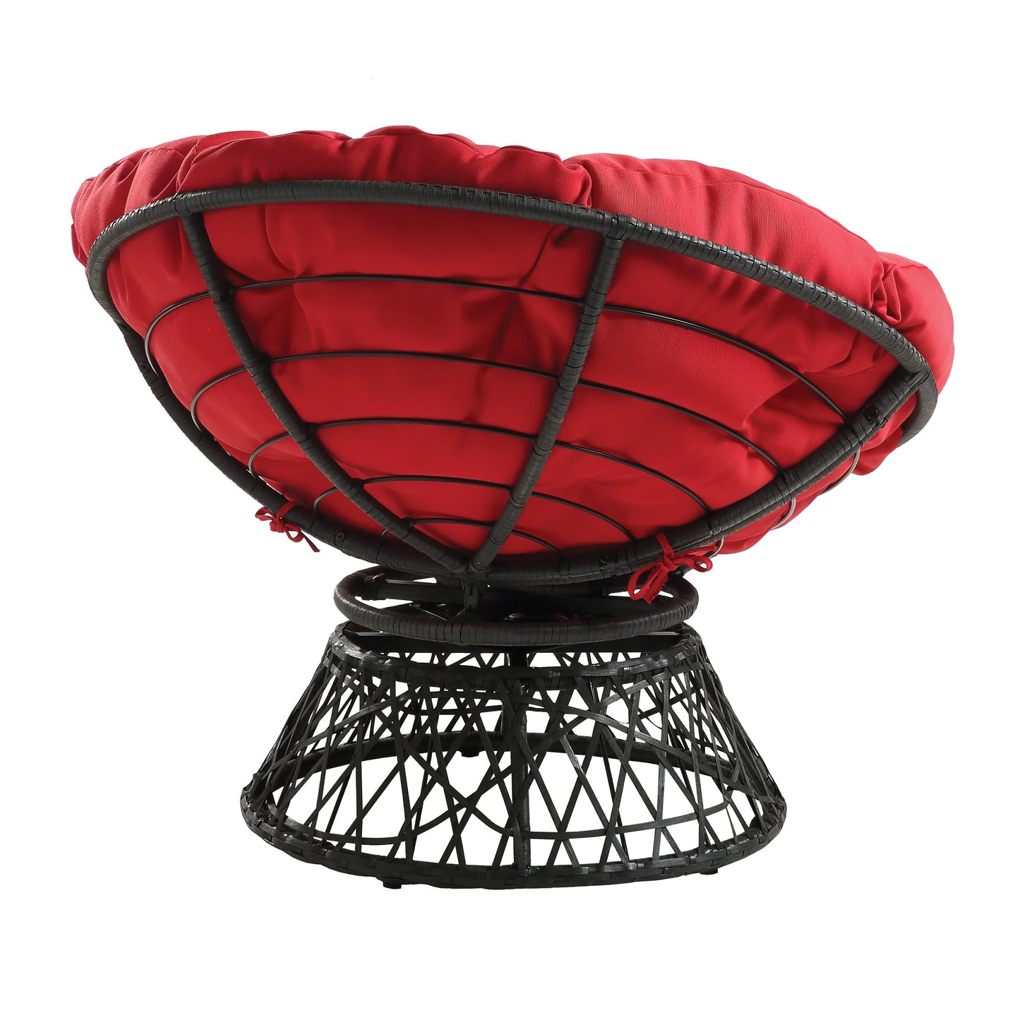 OSP Swivel Papasan Chair White