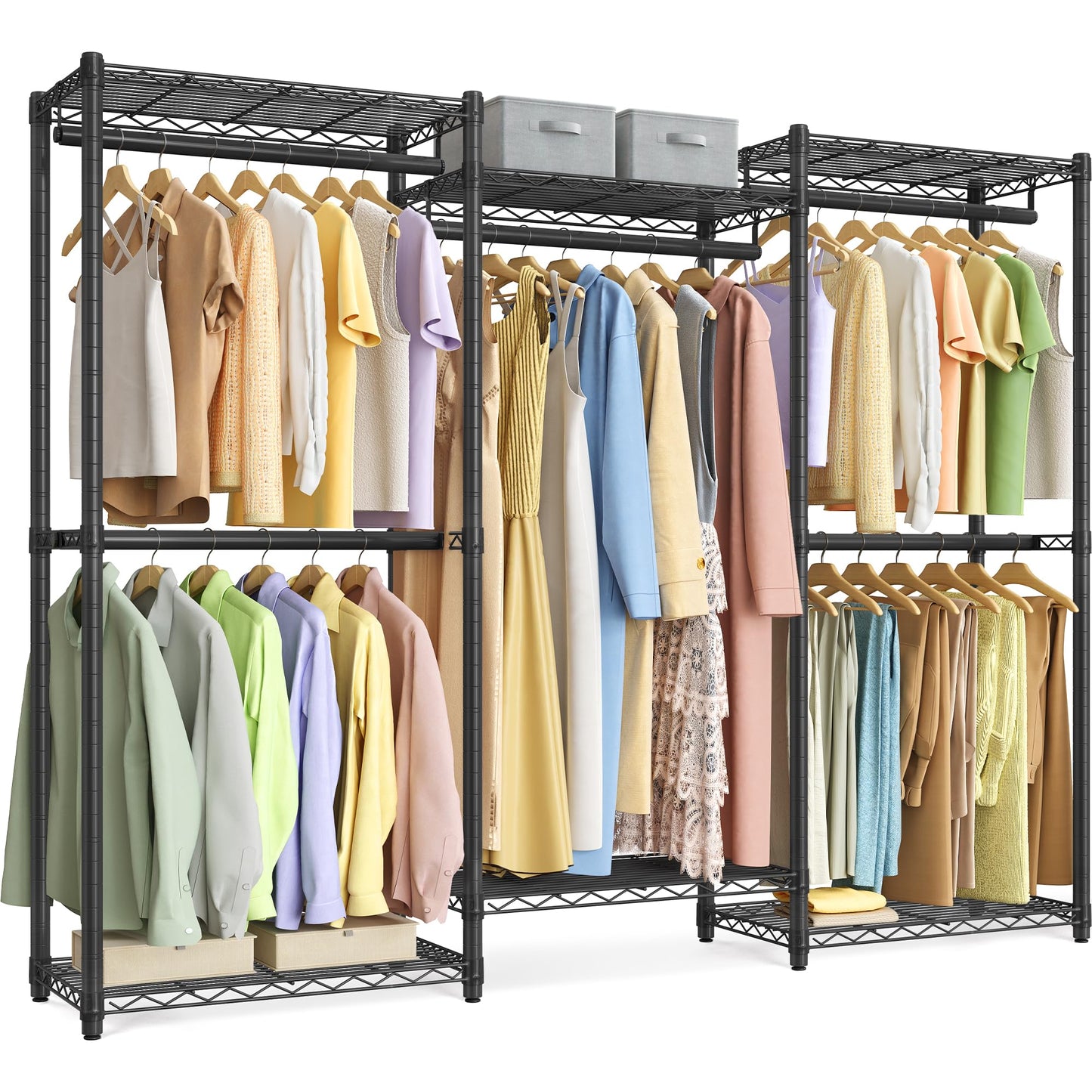 SONGMICS Heavy-Duty Portable Clothes Rack