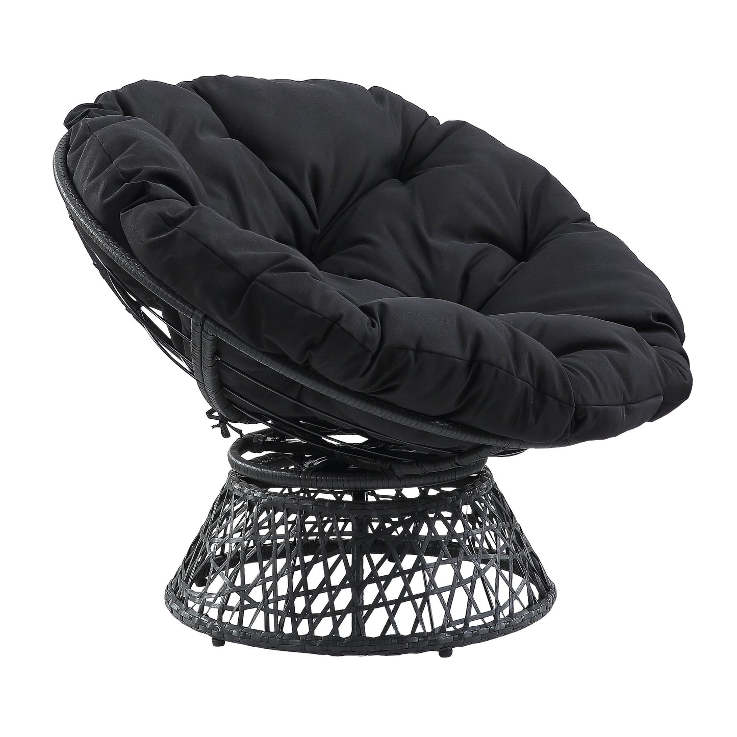 OSP Swivel Papasan Chair White