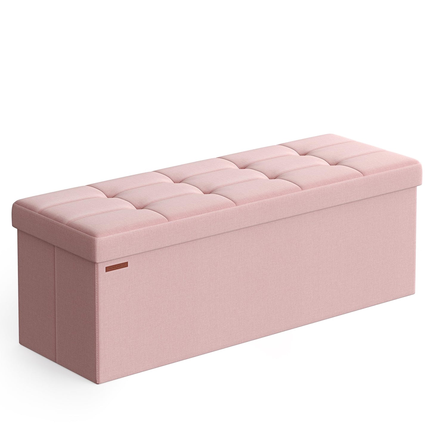 SONGMICS MAZIE 43" Folding Storage Ottoman Bench