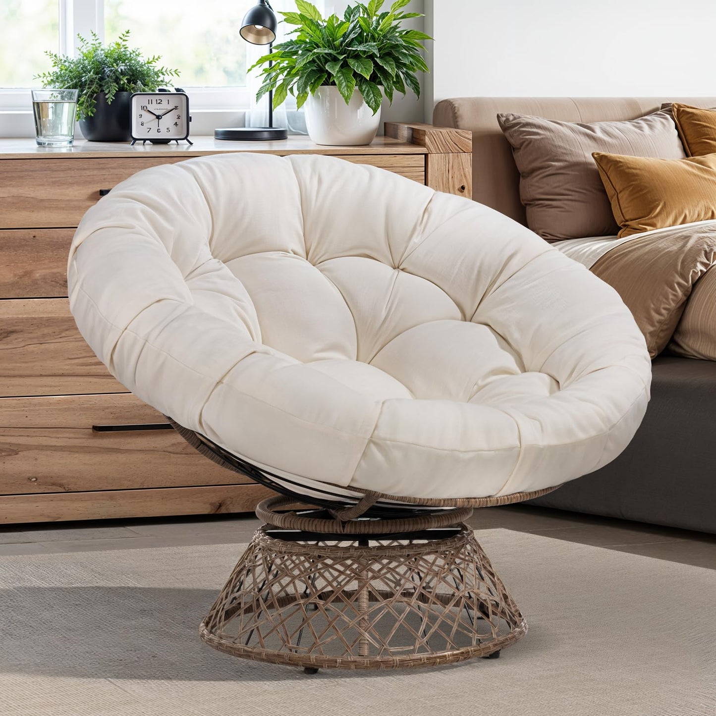 Bme 40" Papasan Swivel Chair