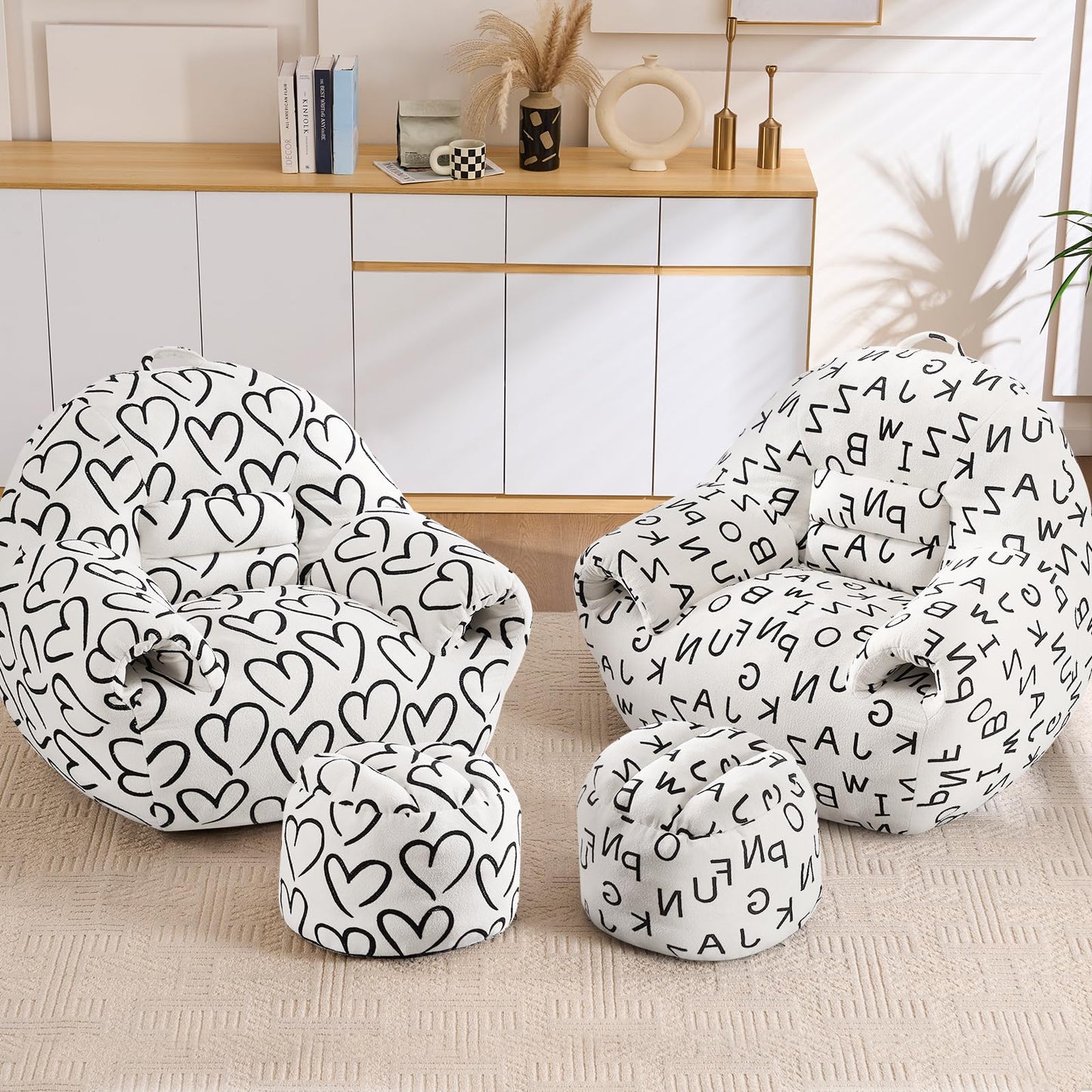 DAICO Bean Bag Chair White