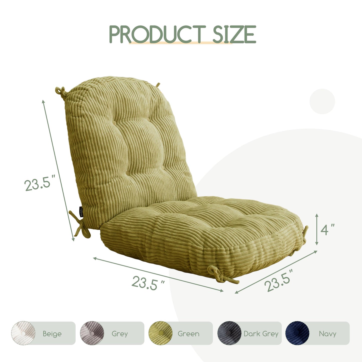 HIGOGOGO Papasan Cushion Grey