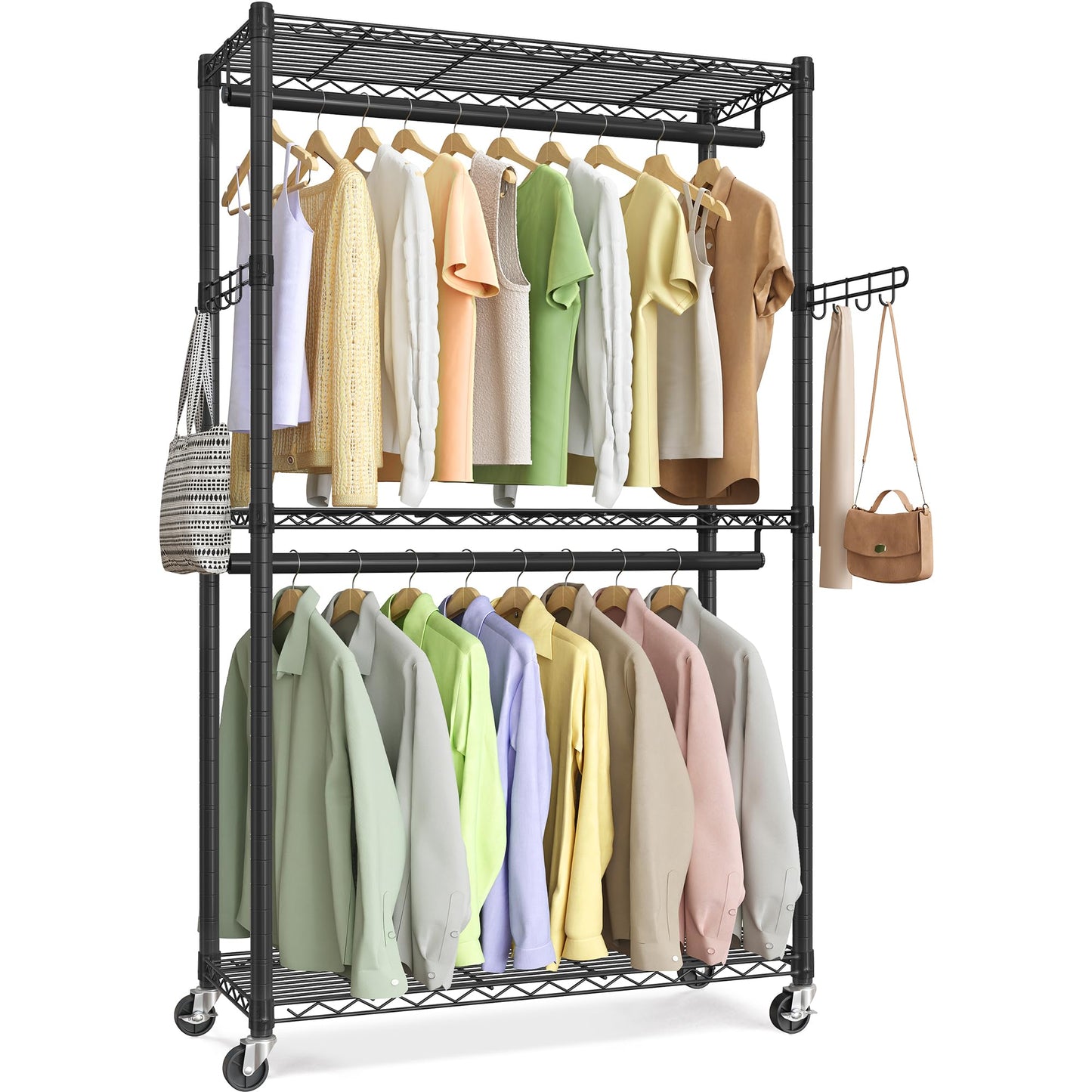 SONGMICS Heavy-Duty Portable Clothes Rack