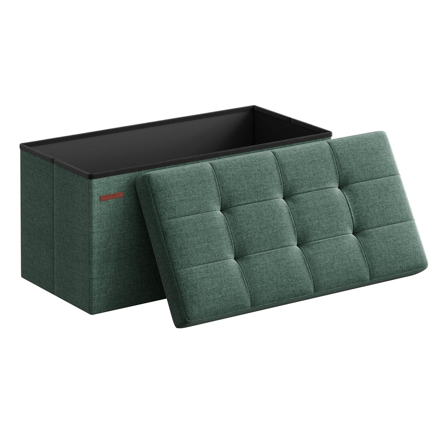 SONGMICS MAZIE 43" Folding Storage Ottoman Bench