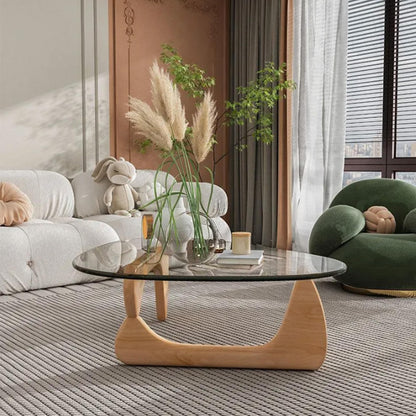 EASYSOUL 32" Glass Coffee Table