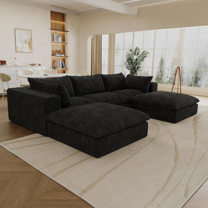118" Modular Sofa – Black