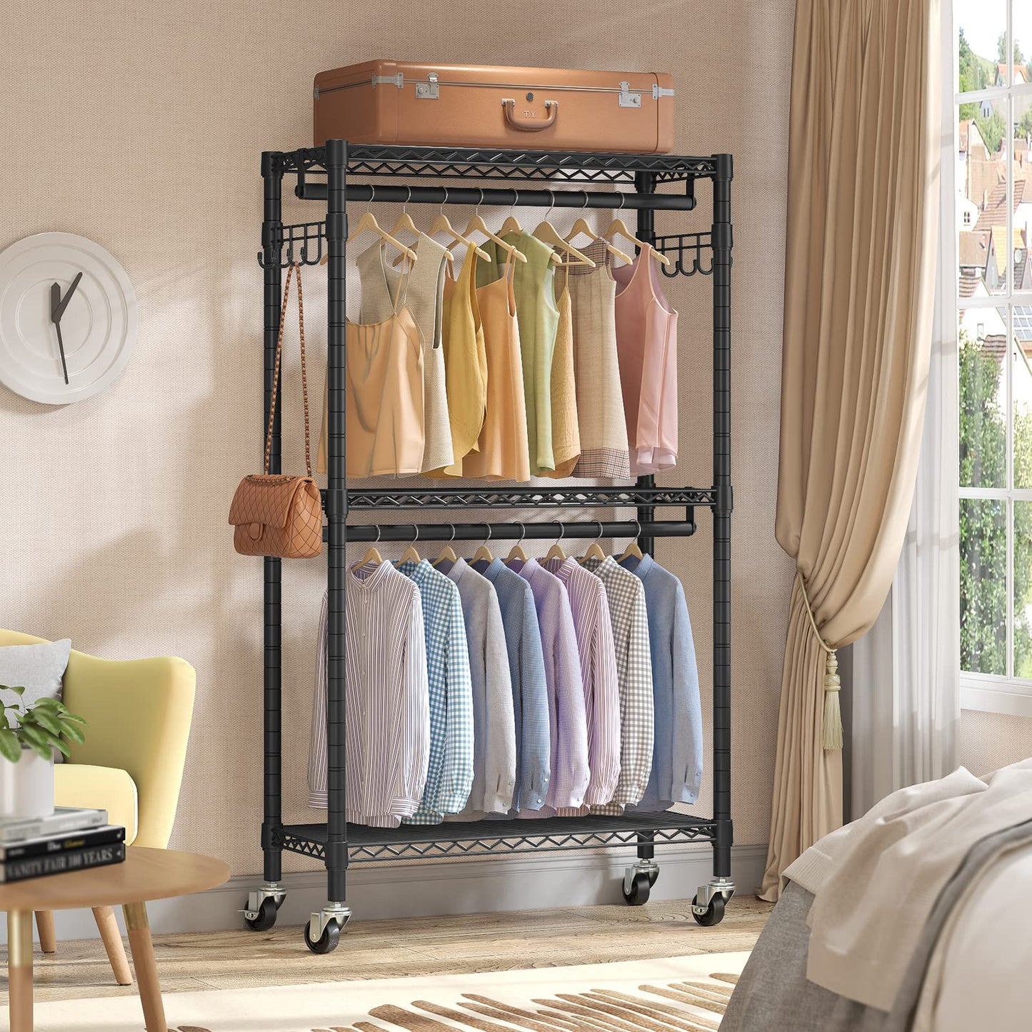 VIPEK R2 Rolling Clothes Rack with Wheels