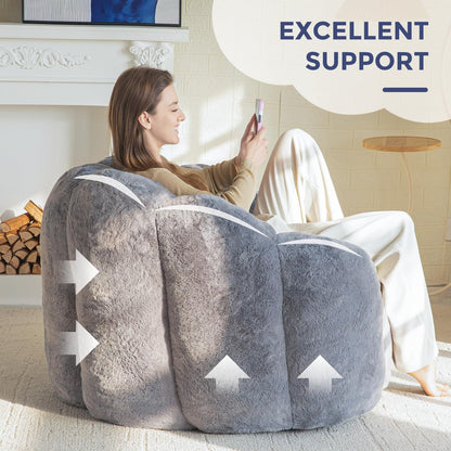 MAXYOYO Floral Bean Bag Chair – Beige