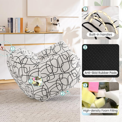 DAICO Bean Bag Chair White