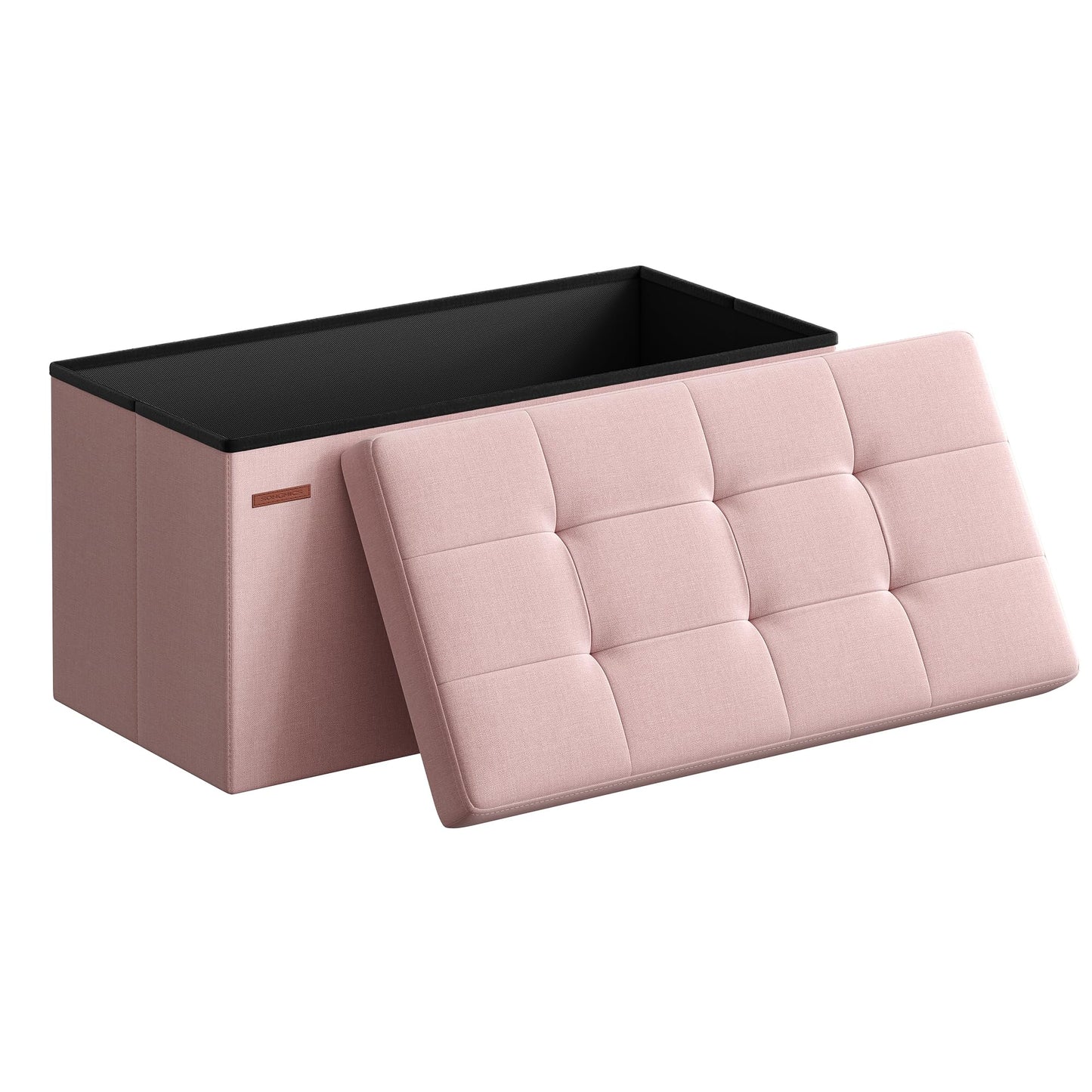 SONGMICS MAZIE 43" Folding Storage Ottoman Bench