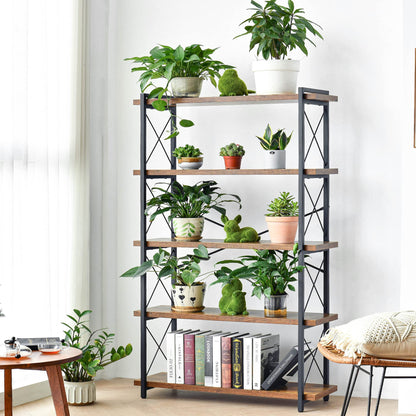 HCHQHS 4-Tier Industrial Bookshelf