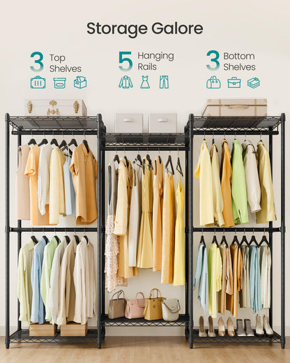 SONGMICS Heavy-Duty Portable Clothes Rack
