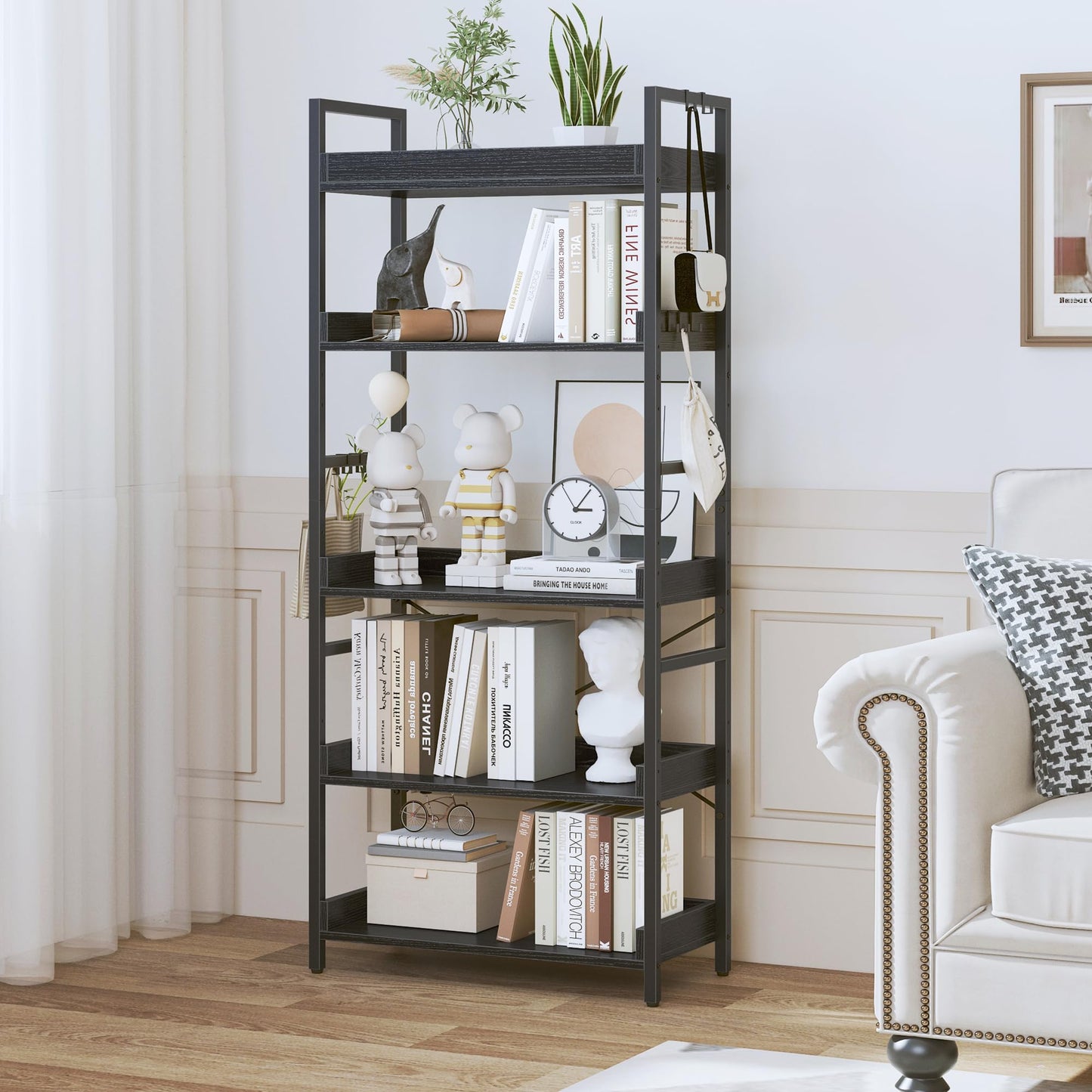 HCHQHS 6-Tier Bookcase