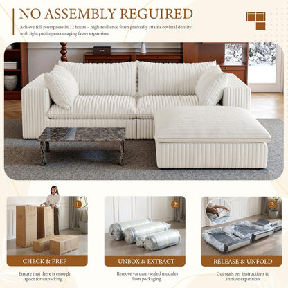 118" Modular Sofa – Black