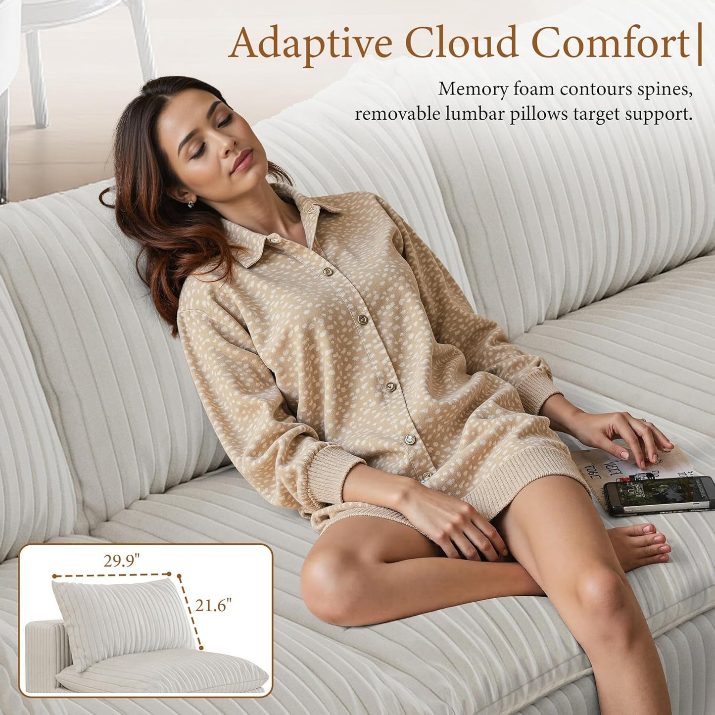 118" Modular Sofa – Black