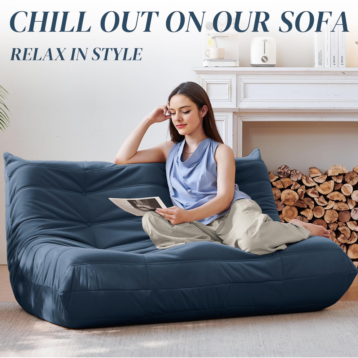 Dark Gray Bean Bag Chair