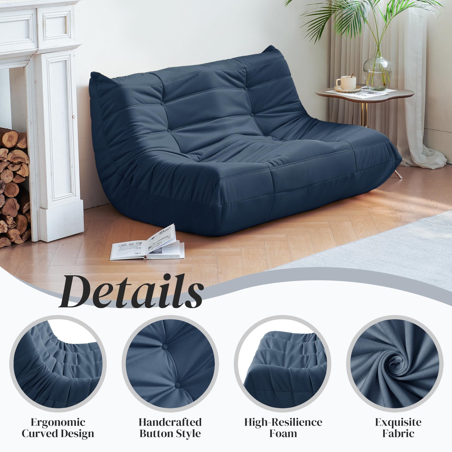 Dark Gray Bean Bag Chair
