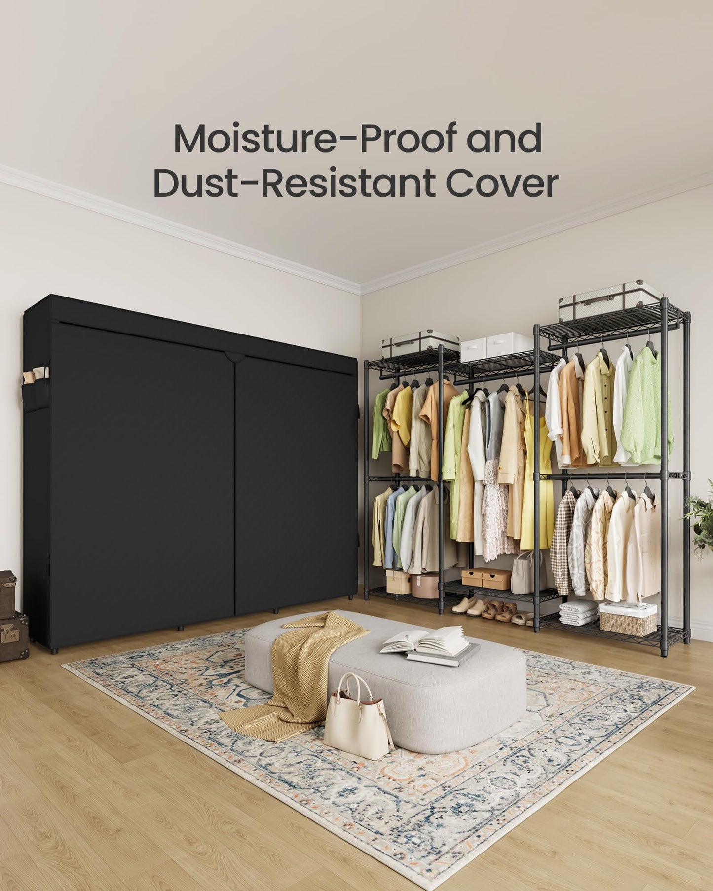 SONGMICS Heavy-Duty Portable Clothes Rack