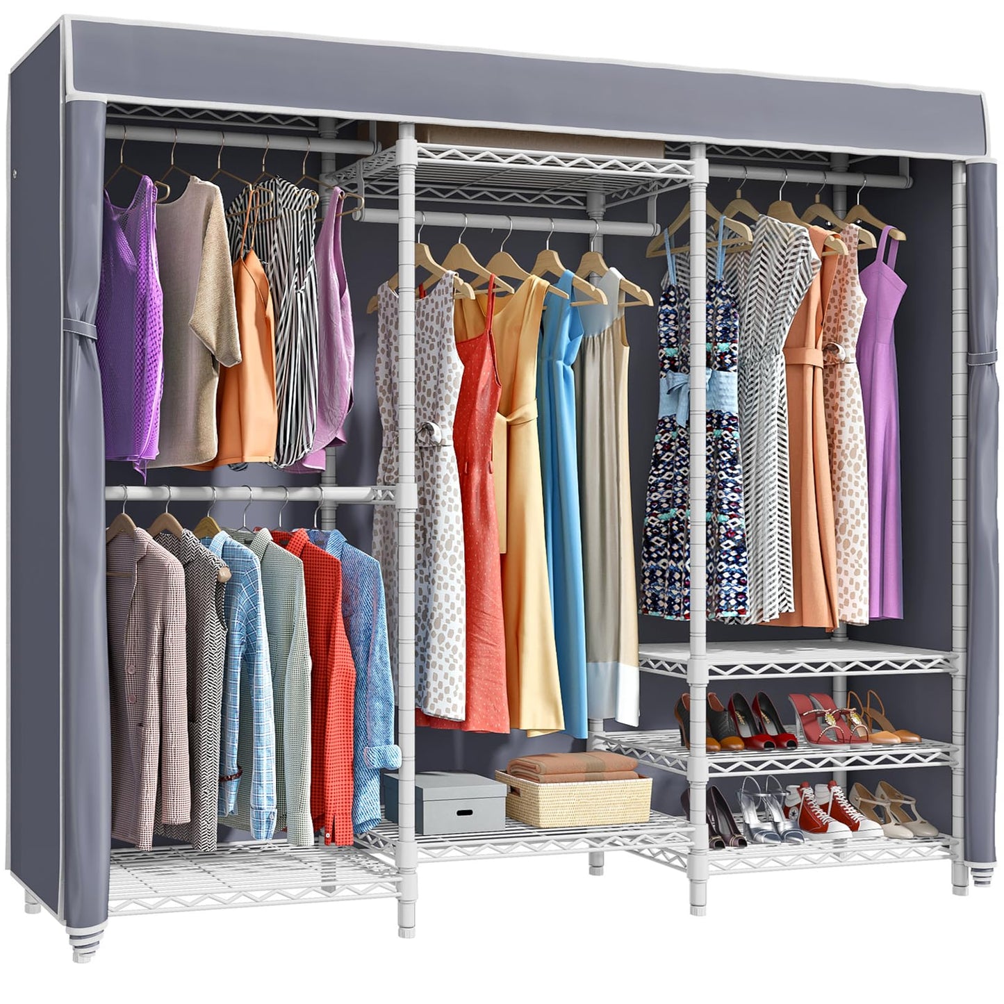 VIPEK V5C Heavy Duty Covered Clothes Rack