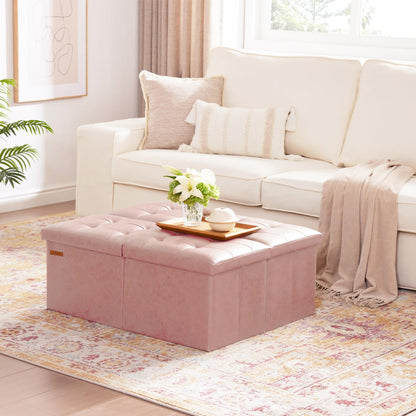 HAUSFRAU 31.5" Storage Ottoman Bench