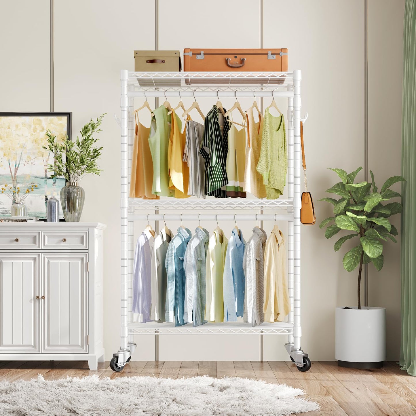 VIPEK R2 Rolling Clothes Rack with Wheels