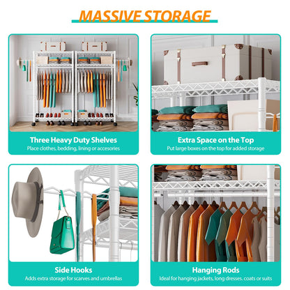 PUNION 7-Tier Portable Garment Rack
