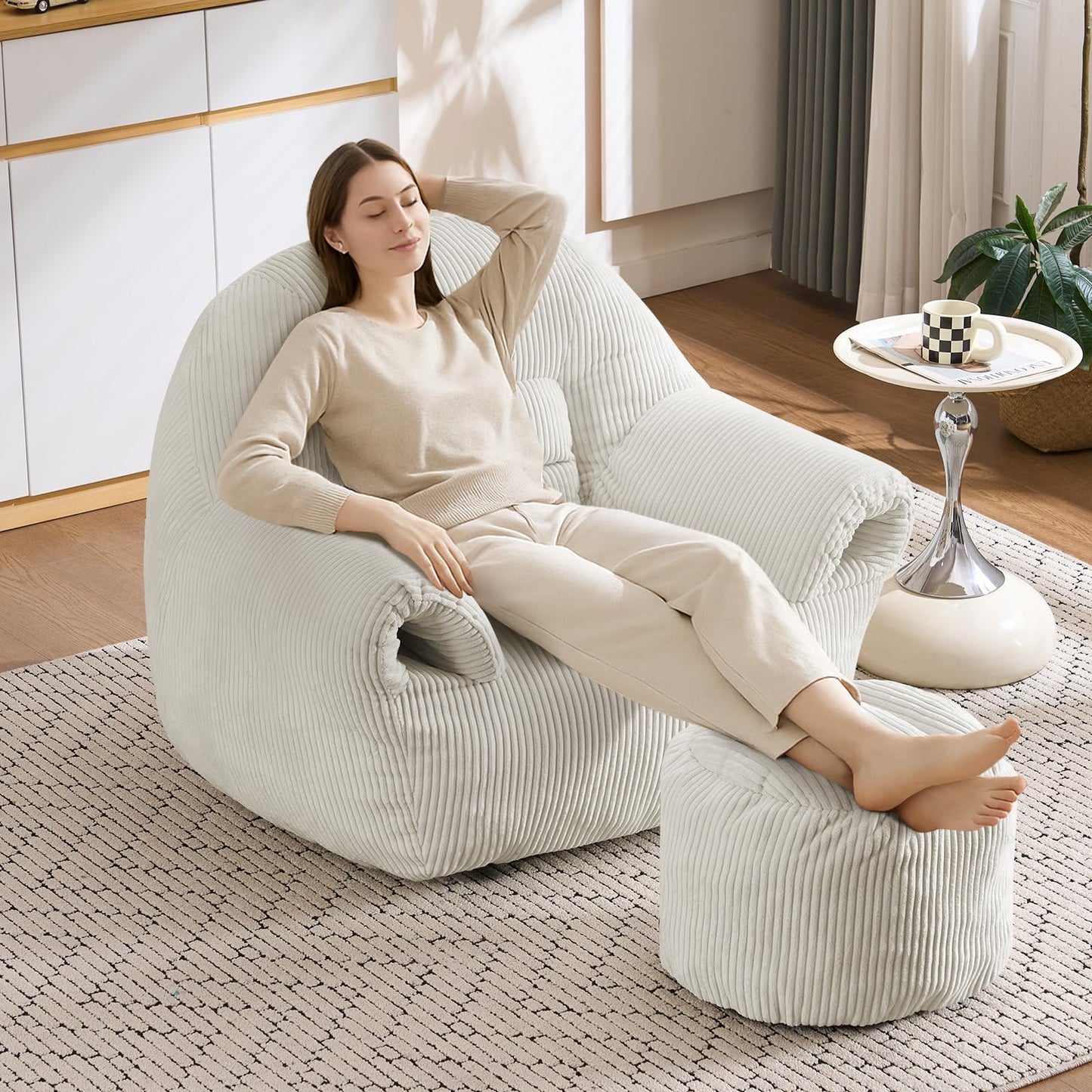 DAICO Bean Bag Chair White