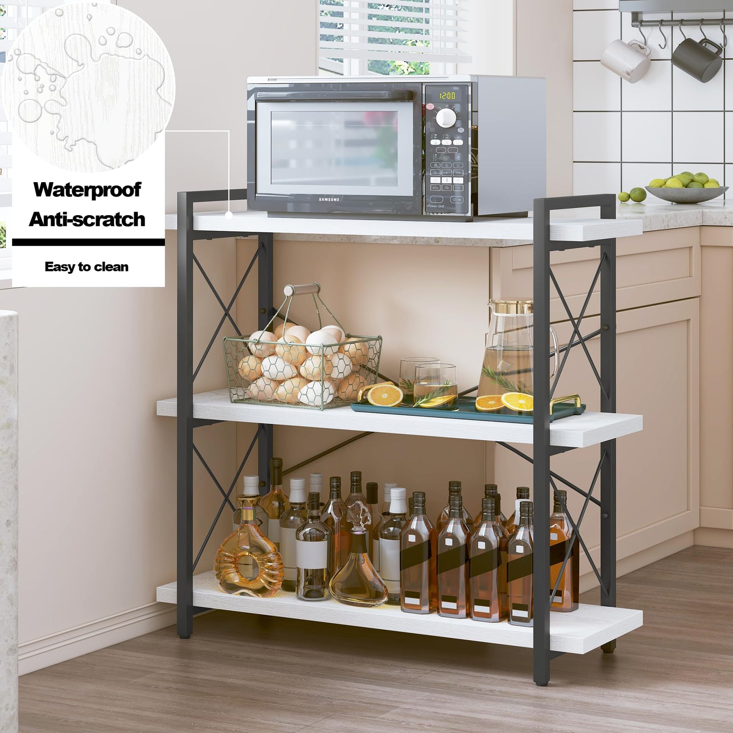 HCHQHS 4-Tier Industrial Bookshelf