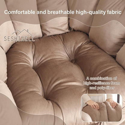 Butterfly Chair with Ottoman – Khaki Velvet