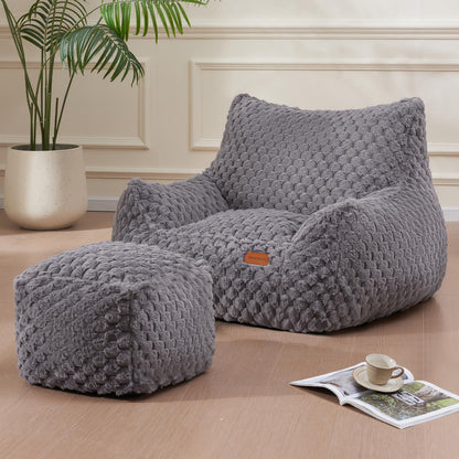 Giant Bean Bag Sofa with Ottoman