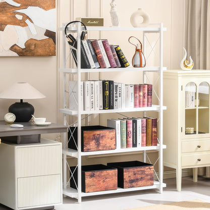 HCHQHS 4-Tier Industrial Bookshelf