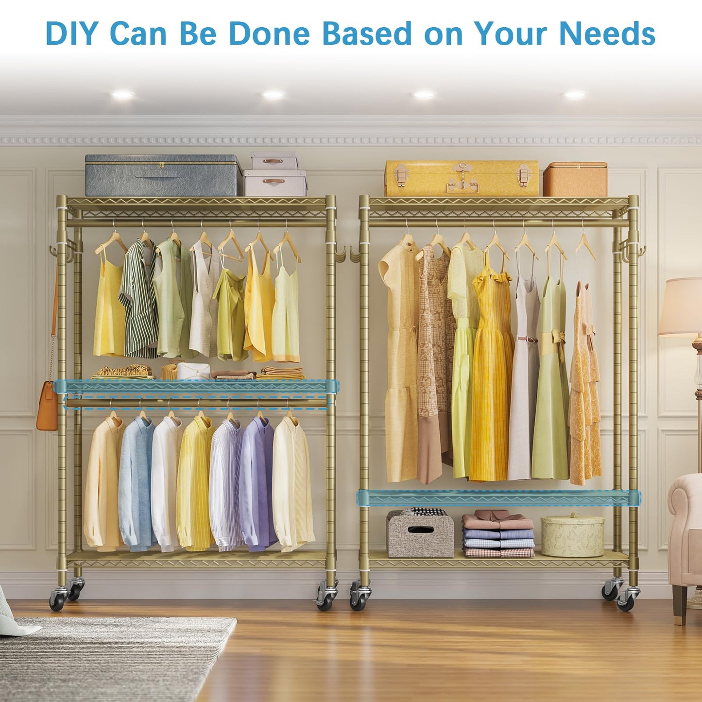 VIPEK R2 Rolling Clothes Rack with Wheels