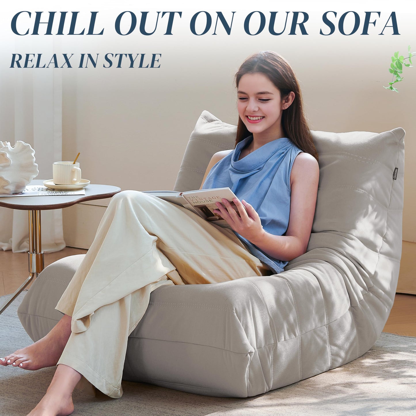 Dark Gray Bean Bag Chair