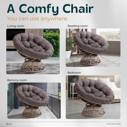 BME 40" Wicker Papasan Chair