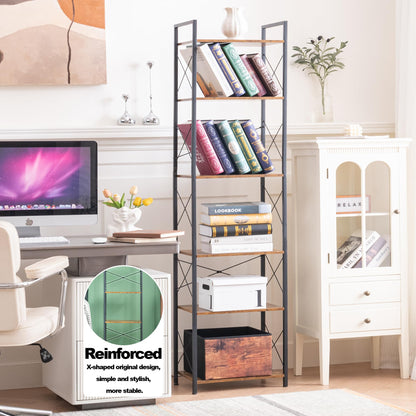 HCHQHS 4-Tier Industrial Bookshelf