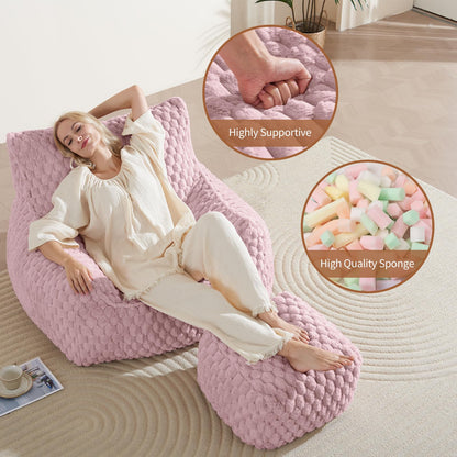 Giant Bean Bag Sofa with Ottoman