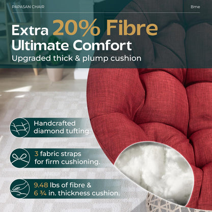 Bme 40" Papasan Swivel Chair