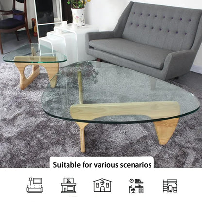 EASYSOUL 32" Glass Coffee Table