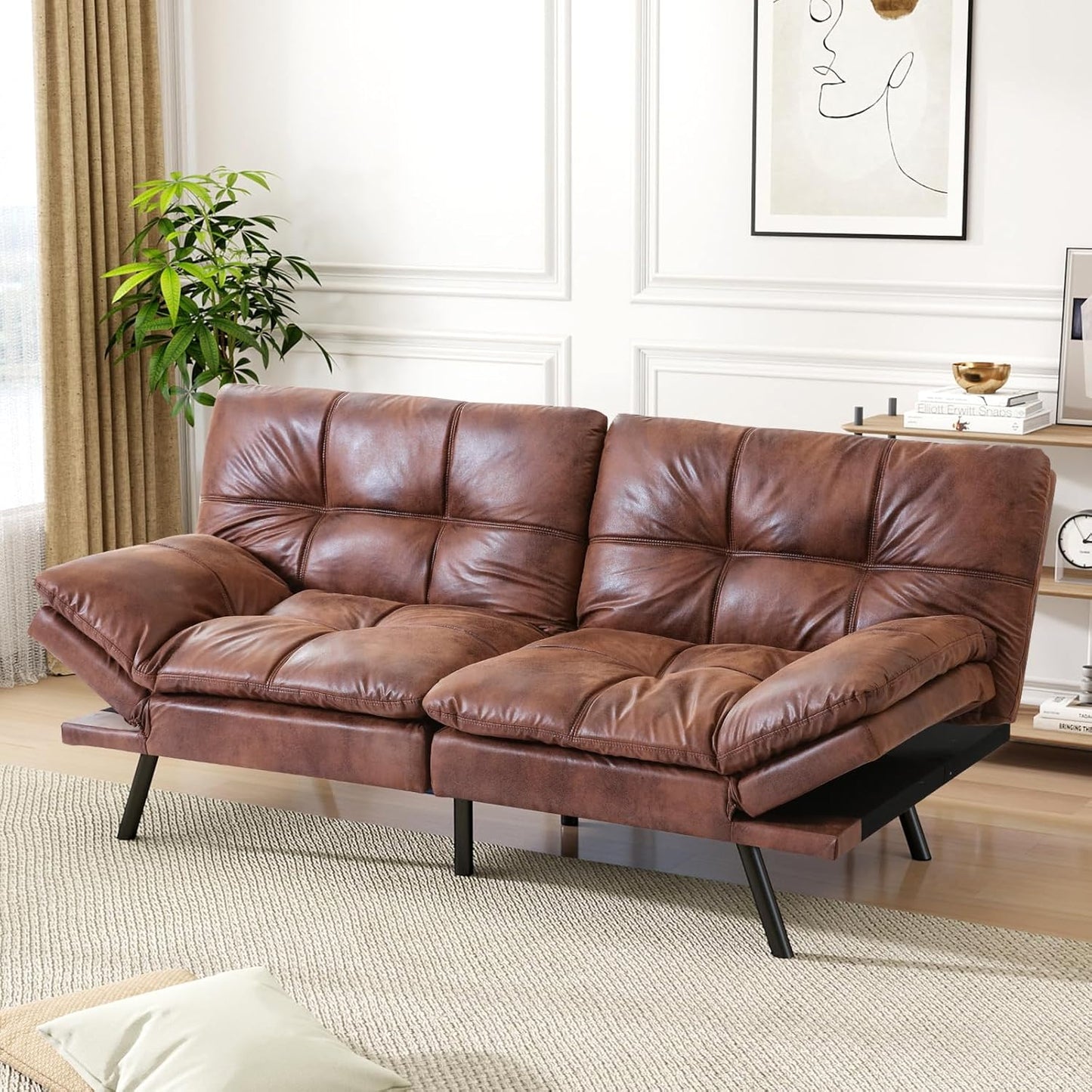 Vipbear Grey Futon Sofa Bed 71"