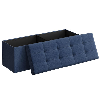 SONGMICS MAZIE 43" Folding Storage Ottoman Bench