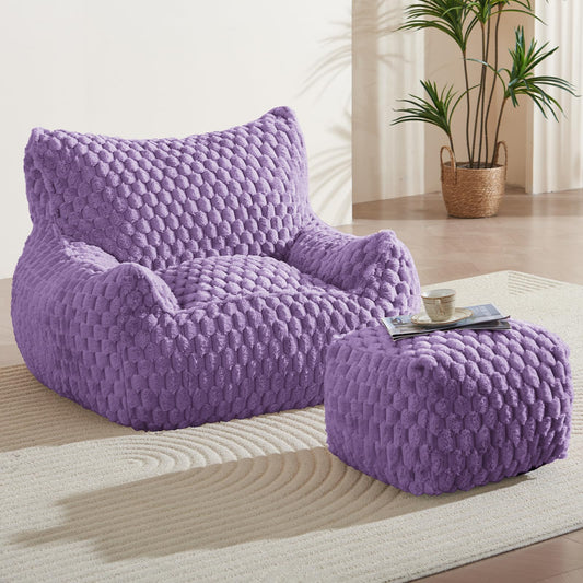 Giant Bean Bag Sofa with Ottoman