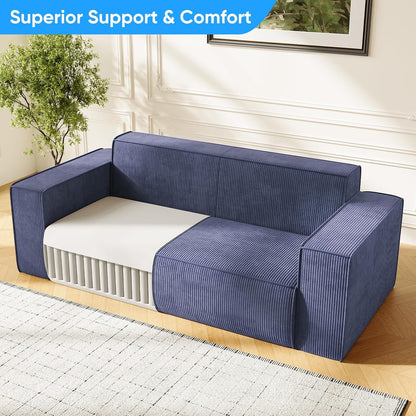 Mjkone 76" 3-Seater Brown Sofa