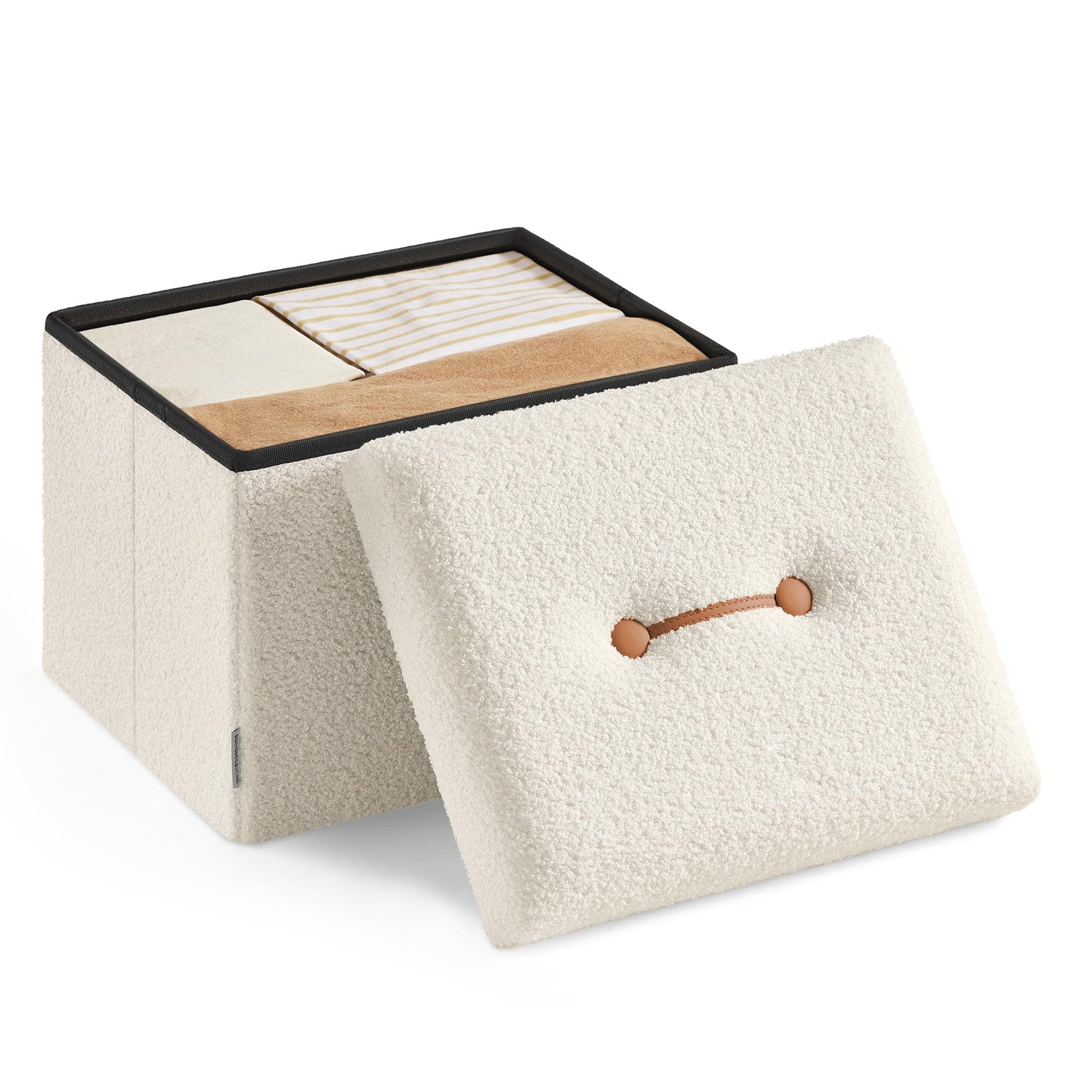 SONGMICS Storage Ottoman Bench, 15"x30"x15"